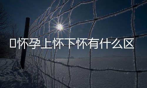 ​怀孕上怀下怀有什么区别