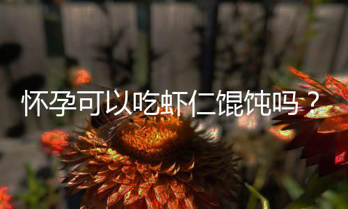 怀孕可以吃虾仁馄饨吗?怀孕吃什么比较好
