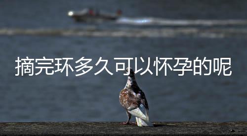 摘完环多久可以怀孕的呢?