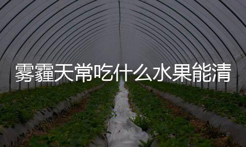 雾霾天常吃什么水果能清肺润喉?